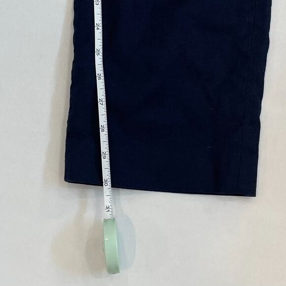 NWOT J. Crew Navy Linen Blend Kallie Pants / Trousers Straight Leg, Size 8 Tall - Picture 14 of 14